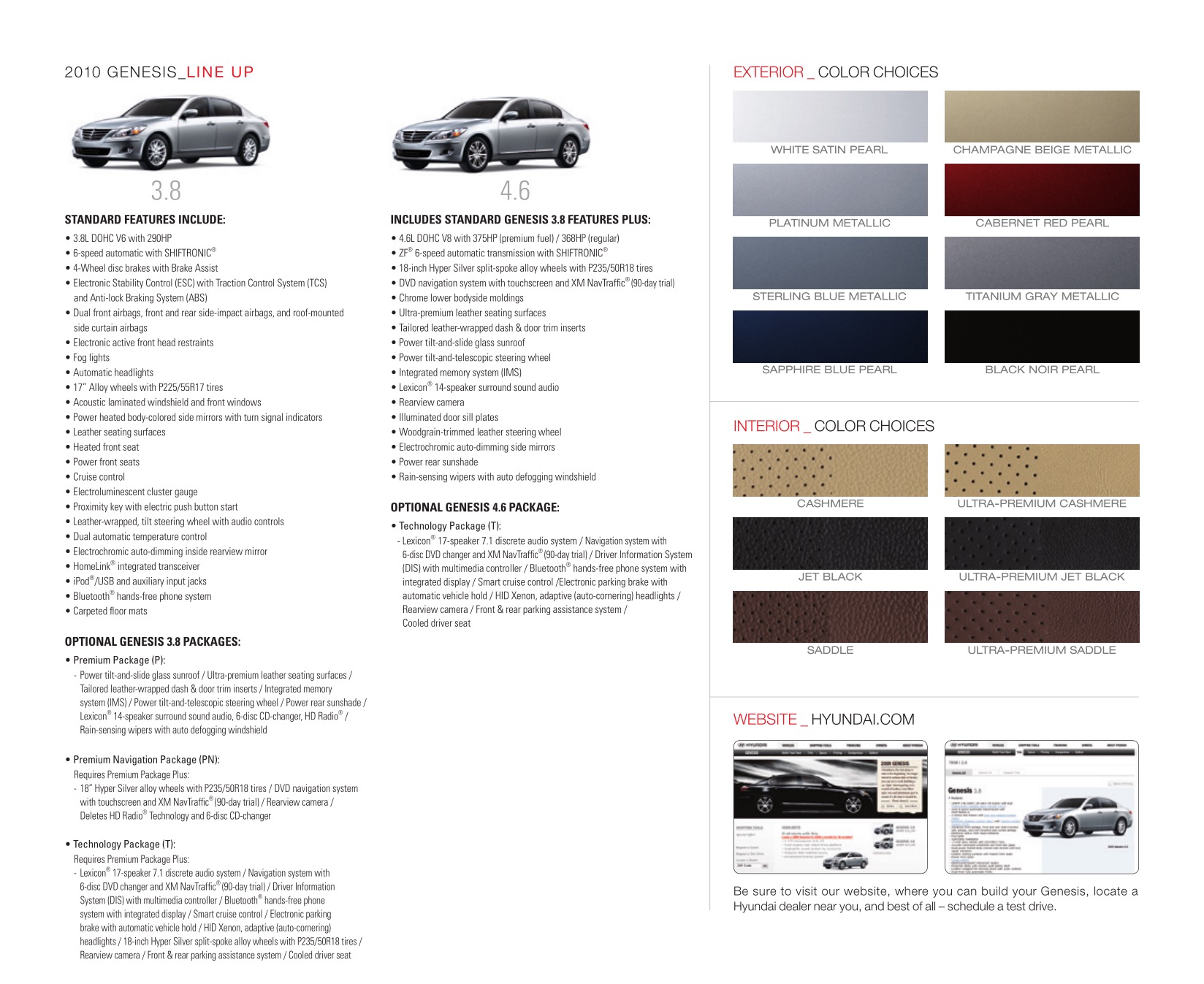 2010 Hyundai Genesis Brochure Page 31